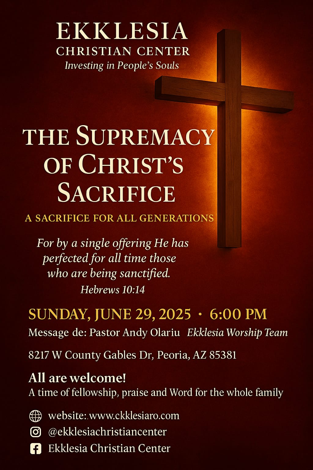 The Supremacy Of Christ Sacrifice